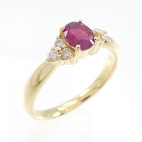 K18YG ルビー リング 0.52CT