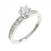 ティファニー ソリティア チャネルセッティング リング 0.35CT