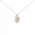 K18YG フラワー ダイヤモンド ネックレス 0.50CT