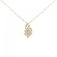 K18YG フラワー ダイヤモンド ネックレス 0.50CT