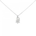 PT フラワー ダイヤモンド ネックレス 1.00CT