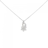 PT フラワー ダイヤモンド ネックレス 1.00CT