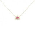 K18YG ルビー ネックレス 0.12CT
