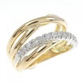 K18YG/PT ダイヤモンド リング 0.26CT