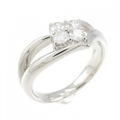 PT フラワー ダイヤモンド リング 0.35CT