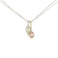 K18YG/PT サファイヤ ネックレス 0.408CT 拡散処理未検査