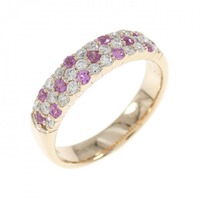 K18PG サファイヤ リング 0.23CT 拡散処理未検査