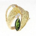K18YG クロムトルマリン リング 0.65CT