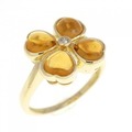 K18YG シトリン リング 1.53CT