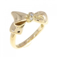 K18YG リボン ダイヤモンド リング