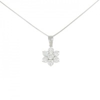 PT フラワー ダイヤモンド ネックレス 1.00CT