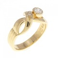 K18YG ダイヤモンド リング 0.16CT