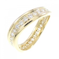 18KYG フルエタニティ ダイヤモンド リング