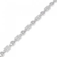 K18WG ダイヤモンド ブレスレット 1.01CT