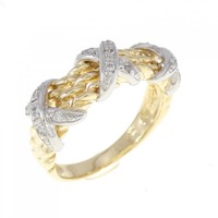 K18YG/PT ダイヤモンド リング 0.15CT