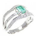 PT エメラルド リング 0.47CT