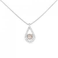 K18WG ダイヤモンド ネックレス 0.37CT