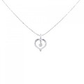 K18WG ハート ダイヤモンド ネックレス 0.10CT