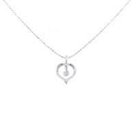 K18WG ハート ダイヤモンド ネックレス 0.10CT