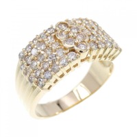 K18YG パヴェ ダイヤモンド リング 1.01CT