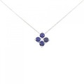PT フラワー サファイヤ ネックレス 0.40CT