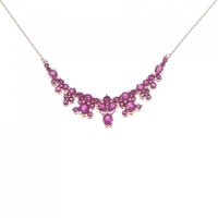 K18PG ルビー ネックレス 4.30CT