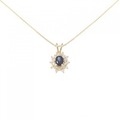 K18YG サファイヤ ネックレス 0.18CT