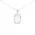 K18WG オパール ネックレス 1.16CT