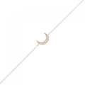 K18YG ムーン ダイヤモンド ブレスレット 0.03CT