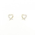 【リメイク】K18YG ハート ダイヤモンド ピアス 0.10CT