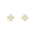 【リメイク】K18YG フラワー ダイヤモンド ピアス 0.30CT