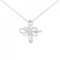 K18WG フラワー ダイヤモンド ネックレス 0.76CT