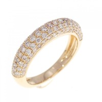 K18PG パヴェ ダイヤモンド リング 0.55CT