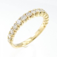 K18YG ハーフエタニティ ダイヤモンド リング 0.50CT