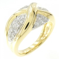 K18YG/PT ダイヤモンド リング 0.62CT