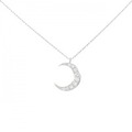 【リメイク】PT ムーン ダイヤモンド ネックレス 0.10CT