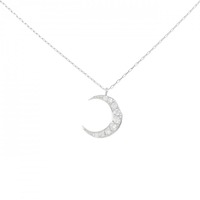 【リメイク】PT ムーン ダイヤモンド ネックレス 0.10CT