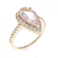 【新品】K18PG モルガナイト リング 1.50CT