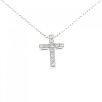 【新品】PT クロス ダイヤモンド ネックレス 0.25CT