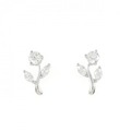 750WG/K18WG ダイヤモンド ピアス 0.254CT 0.266CT E-G VS2-SI1 VG-GOOD