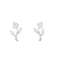 750WG/K18WG ダイヤモンド ピアス 0.254CT 0.266CT E-G VS2-SI1 VG-GOOD