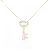 K18YG キー ダイヤモンド ネックレス 1.00CT