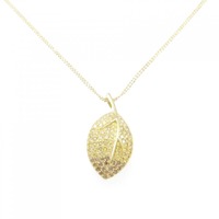 K18YG リーフ ダイヤモンド ネックレス 1.49CT
