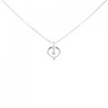 K18WG ハート ダイヤモンド ネックレス 0.10CT