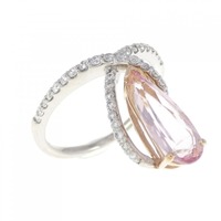 PT/K18PG モルガナイト リング 1.06CT