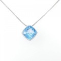 K18WG ブルートパーズ ネックレス 11.73CT