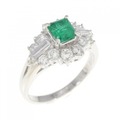PT エメラルド リング 0.37CT