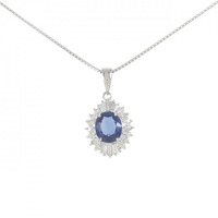 PT サファイヤ ネックレス 1.35CT