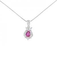 PT ルビー ネックレス 0.58CT