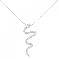 K18WG ダイヤモンド ネックレス 0.25CT